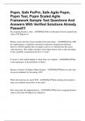 Popm, Safe Po/Pm, Safe Agile Popm, Popm Test, Popm Scaled Agile Framework Sample Test Questions And Answers With Verified Solutions Already Passed!!!