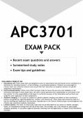 APC3701 EXAM PACK 2024 - DISTINCTION GUARANTEED