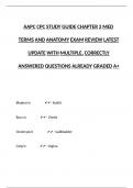 AAPC CPC STUDY GUIDE CHAPTER 2 MED TERMS AND ANATOMY EXAM REVIEW LATEST UPDATED QUESTIONSS AND ANSWER