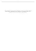 Test Bank Ignatavicius Medical Surgical 9th 2017 Medical-Surgical Nursing (Miami Dade College)