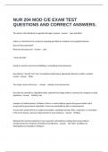  NUR 204 MOD C/E EXAM TEST QUESTIONS AND CORRECT ANSWERS.