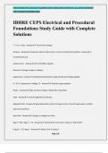 IBHRE CEPS Electrical and Procedural Foundations Study Guide with Complete Solutions