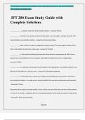 IFT 200 Exam Study Guide with Complete Solutions