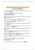 IHS Written Review Questions and Correct Answers