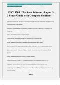 INSY 3303 UTA Scott Johnson chapter 1- 3 Study Guide with Complete Solutions