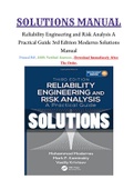 Reliability Engineering and Risk Analysis A Practical Guide 3rd Edition Modarres Solutions Manual