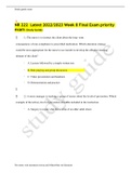 NR 222  Latest 2022/2023 Week 8 Final Exam priority exam (Study Guide)