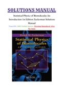 Statistical Physics of Biomolecules An Introduction 1st Edition Zuckerman Solutions Manual