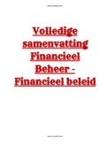 Volledige samenvatting Financieel Beheer incl examenvragen!