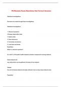 PH Biostats Exam Questions And Correct Answers