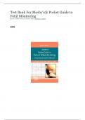 Test Bank For Mosby-s® Pocket Guide to Fetal Monitoring 9th Edition by Lisa A. Miller CNM, JD, David A. Miller, Rebecca L. Cypher.