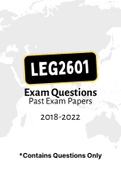 LEG2601 - Exam Questions PACK (2018-2022)