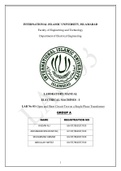  Open and Short Circuit Test on a Single Phase Transformer