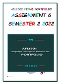 AFL1501 PORFOLIO  SOLUTIONS  SEMESTER 2 2022 DUE OCTOBER