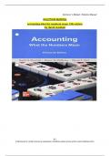 Solution Manual for Accounting What The Numbers Mean 13th Edition David Marshall