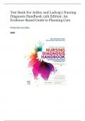 Test Bank For Ackley and Ladwig-s Nursing Diagnosis Handbook 13th Edition An Evidence-Based Guide to Planning.