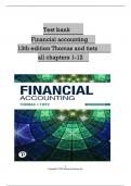 TEST BANK for Financial Accounting 13th Edition 2022 by C William Thomas and Wendy M. Tietz .