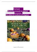 Test Bank For Marketing Research An Applied Orientation 7th Edition Naresh Malhotra