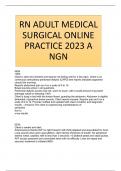 RN ADULT MEDICAL SURGICAL ONLINE PRACTICE 2023 A NGN