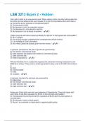 LSB 3213 Exam 2 - Holden Questions + Answers Graded A+