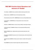 TMC RRT Practice Exam Questions and Answers A+ Graded