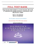 Test Bank For Women’s Gynecologic Health 3rd Edition Kerri Durnell Schuiling And Frances E. Likis