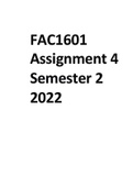 FAC 1601 ASSESSMENT 4 SEMESTER 2 2022