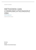 Examenopdracht Methoden Van Communicatieonderzoek (1100FSWMCO) 