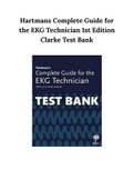 Hartmans Complete Guide for the EKG Technician 1st Edition Clarke Test Bank