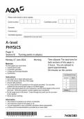 AQA Physics 7408 3BD question paper Physics A 17June 2024