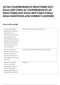 ATI RN COMPREHENSIVE PROCTORED EXIT EXAM 2019 FORM D/ COMPREHENSIVE ATI PROCTORED EXIT EXAM 2019 FORM D REAL EXAM QUESTIONS AND CORRECT ANSWERS