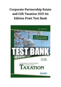 Corporate Partnership Estate and Gift Taxation 2021 1st Edition Pratt Test Bank