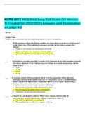 NURS 6512 HESI Med Surg Exit Exam (V1 Version 1) Created for 2022/2023 (Answers and Explanation on page 44)