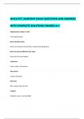  AMCA PCT ANATOMY EXAM QUESTIONS AND ANSWERS WITH COMPLETE SOLUTIONS GRADED A++