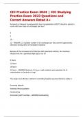 CIC Practice Exam 2024 | CIC Studying  Practice Exam 2023 Questions and  Correct Answers Rated A+