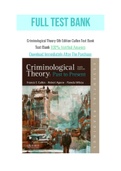 Criminological Theory 6th Edition Cullen Test Bank