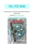 Differential Equations with Boundary Value Problems 9th Edition Zill Solutions Manual