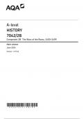 AQA History AQA 7042 2B The Wars of the Roses, 1450 - 1499   marking scheme June 2024