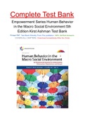 Empowerment Series Human Behavior in the Macro Social Environment 5th Edition Kirst Ashman Test Bank