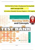 TEST BANK for Timby's Fundamental Nursing Skills  and Concepts 12th Edition 