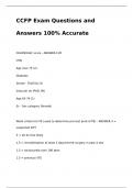 CCFP Exam Questions and Answers 100% Accurate