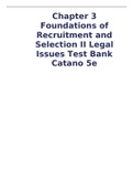 Chapter 3 Foundations of Recruitment and Selection II Legal Issues Test Bank Catano 5e