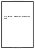 COM Section 7 Speech Quiz Answers Test Bank..