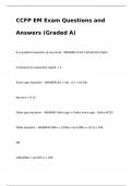 CCFP EM Exam Questions and Answers (Graded A)