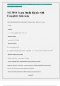 MCPPO Exam Study Guide with Complete Solutions