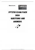 FPT3701 Latest exam pack questions and answers and summarized notes for exam preparation. Updated for 2024 exams