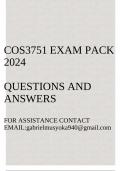 COS3751 Exam pack 2024(Techniques of Artificial Intelligence)