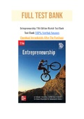 Entrepreneurship 11th Edition Hisrich Test Bank