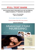 Test Bank For Fundamentals Of Maternal-Child Nursing 6th Edition, McKinney