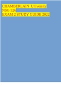 CHAMBERLAIN University NSG 526 EXAM 2 STUDY GUIDE 2022